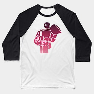 Knight Paladin (Doom Red): A Fantasy Design Baseball T-Shirt